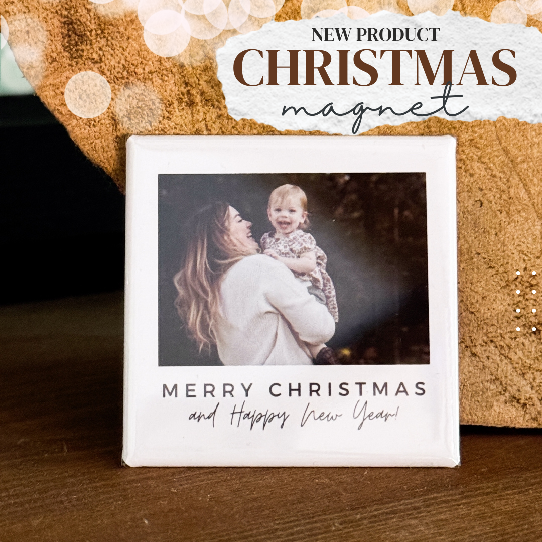 Holiday Photo Design 2”x2” Magnet