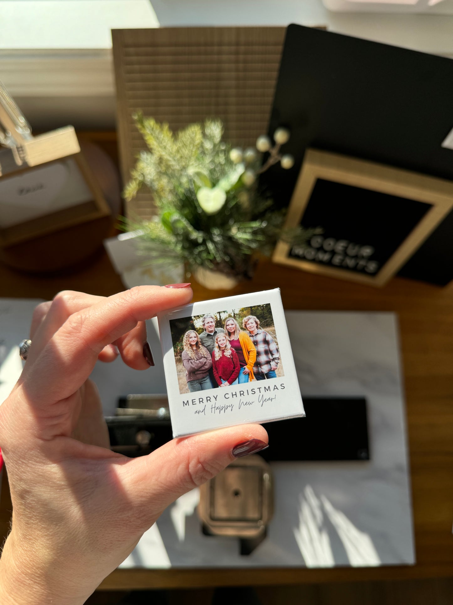 Holiday Photo Design 2”x2” Magnet